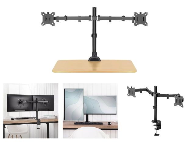 &u+ SOPORTE UNIVERSAL MESA CON BRAZO DOBLE PM100